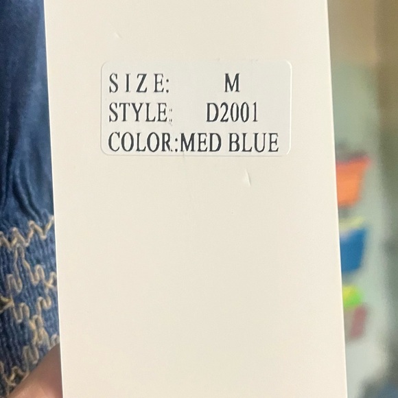 Indigo & Lace Medium Blue Boho Peasant Maxi Dress Size M NWT - Picture 9 of 12